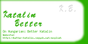 katalin better business card